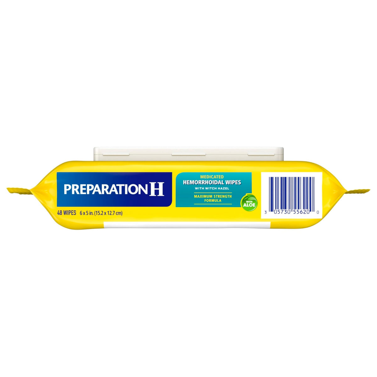 Preparation H Hemorrhoid Flushable Wipes with Witch Hazel for Skin Irritation Relief - 48 Count (Pack of 4)