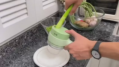 Handheld Electric Vegetable Cutter Set with USB Charging