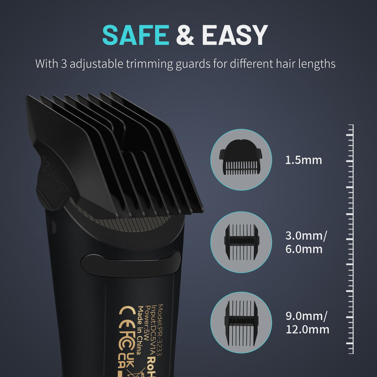 PRITECH Manscape Body Hair Trimmer - Waterproof Pubic Hair Ball Trimmer, Ceramic Blade Shavers Electric Razors for Men with USB-C Charging, Wet/Dry Use, Nick-Free Mens Grooming Kits, Gifts for Men