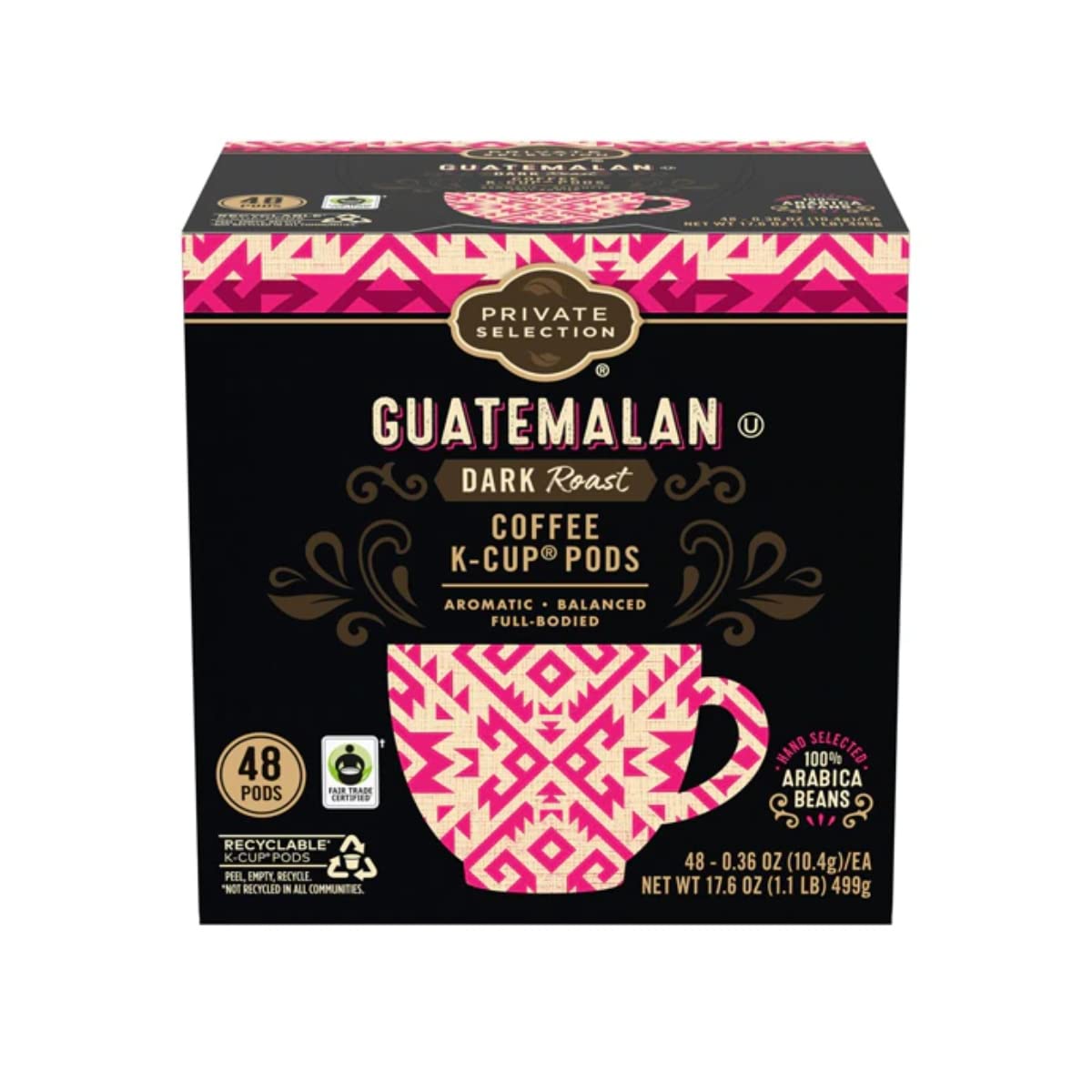 Private Selection Guatemalan Dark Roast K-Cup Pods – 48 Count, 0.36 oz Each | 17.6 oz Pack