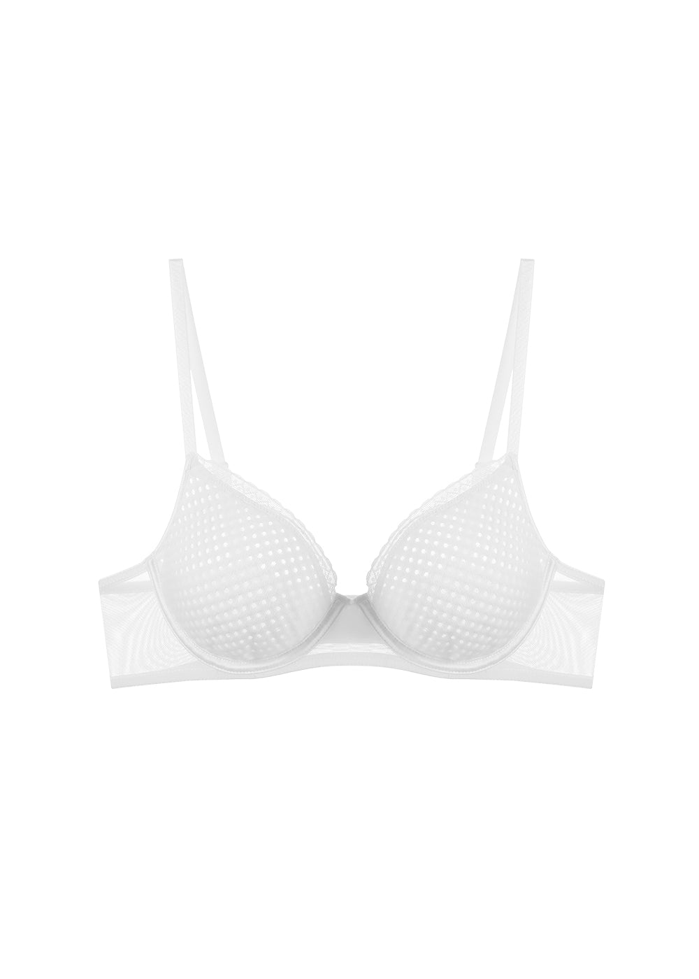 QARA White Underwired Molded Cup Demi Bra