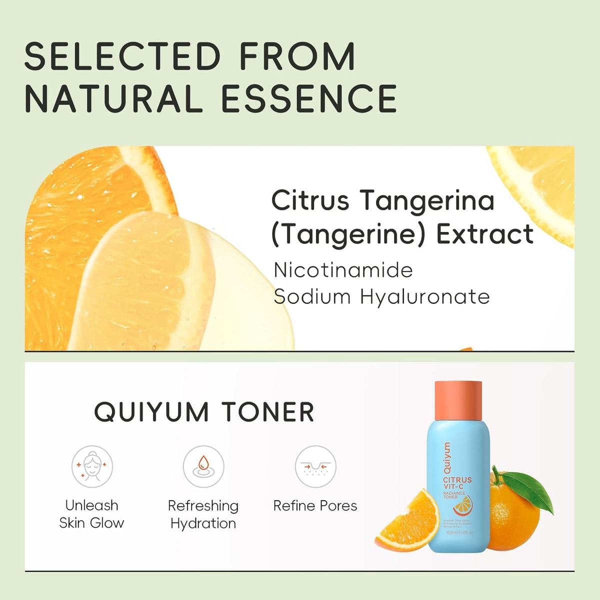 QUIYUM Fruit Skin Care Set, 5 Daily Skincare Routine for Women Teen Girl