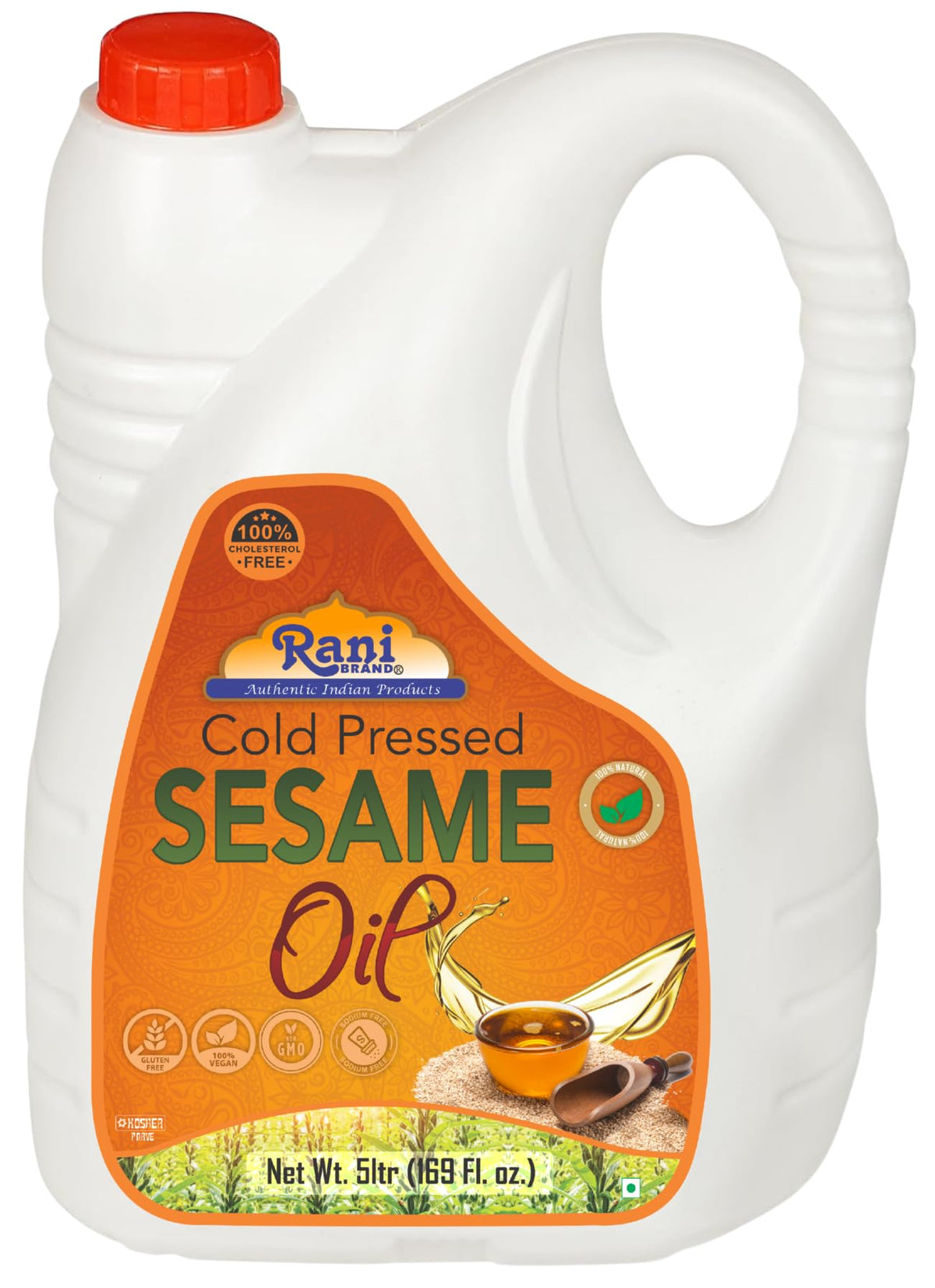 Rani Sesame Oil 169 Ounce (5 Liter) Cold Pressed – 100% Natural, Non-GMO, Vegan, Gluten Free