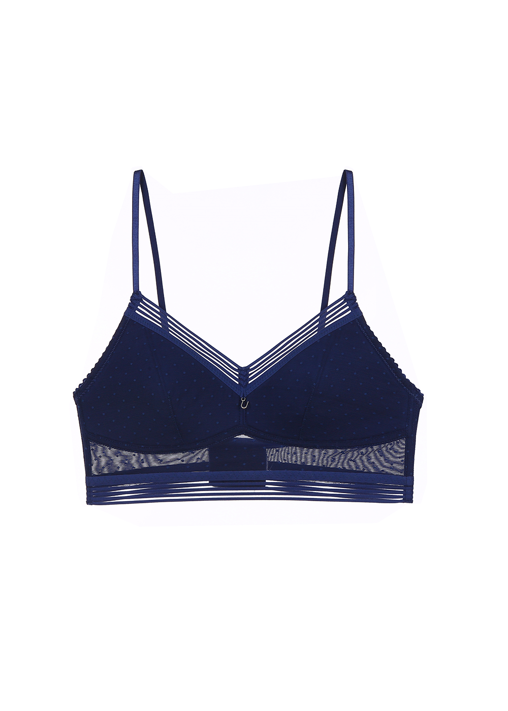 REESE Blue Wireless Soft Mesh Convertible Bralette Bra