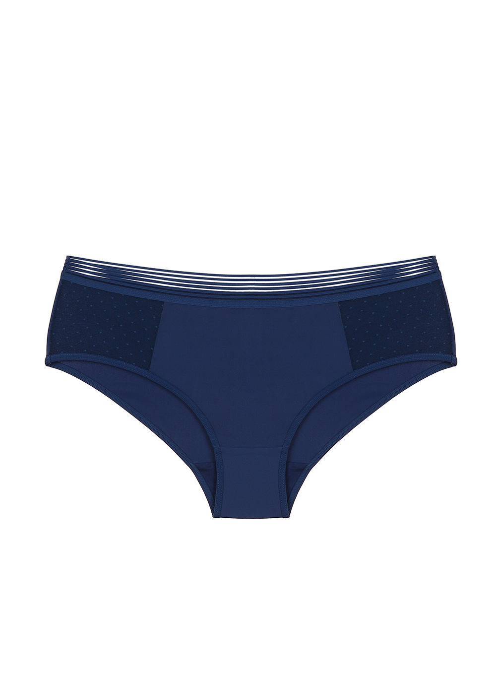 REESE Blue Dotted Mesh Casual Boyshort