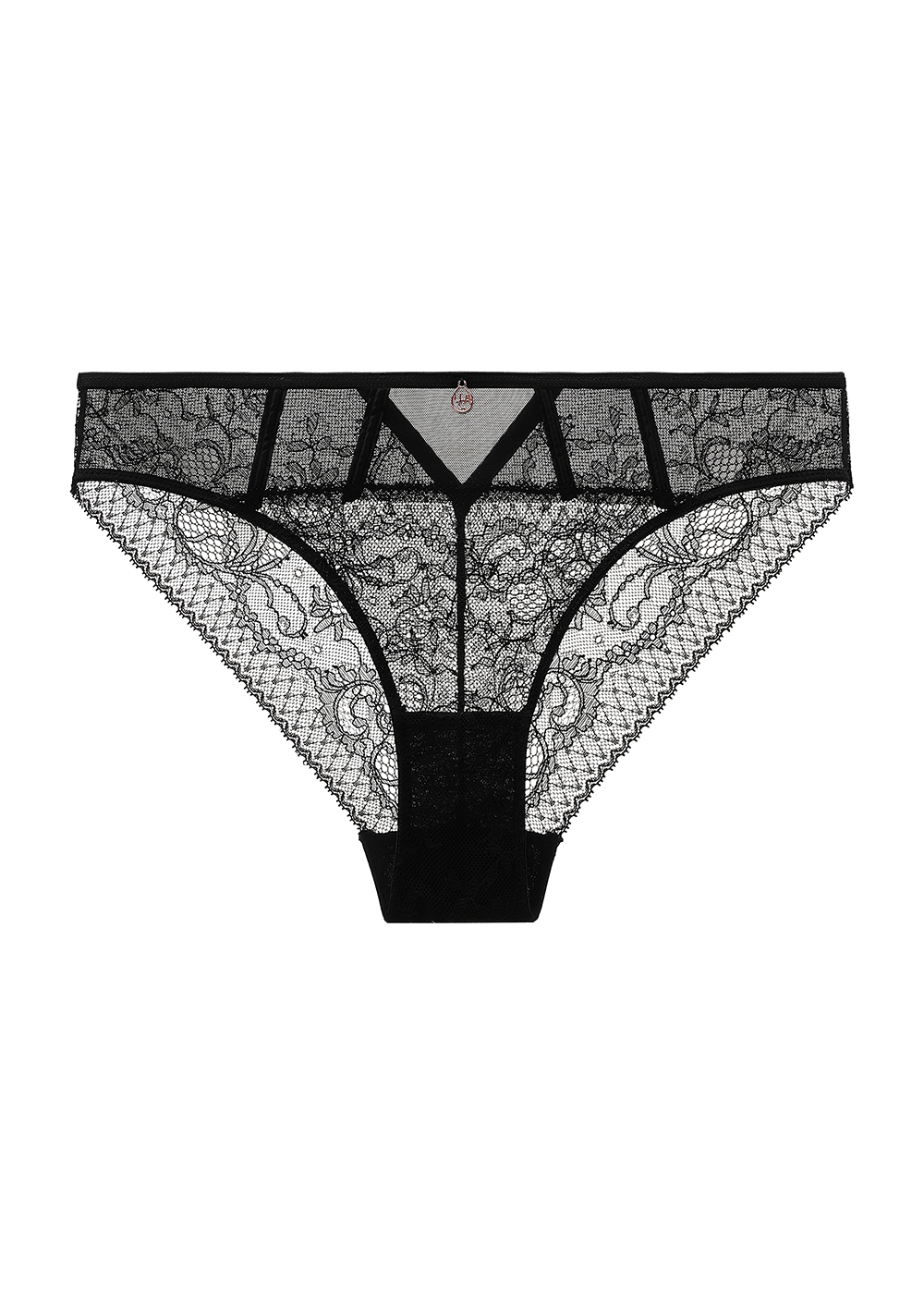 RITA Plus Sexy Black Lace Brief Panties