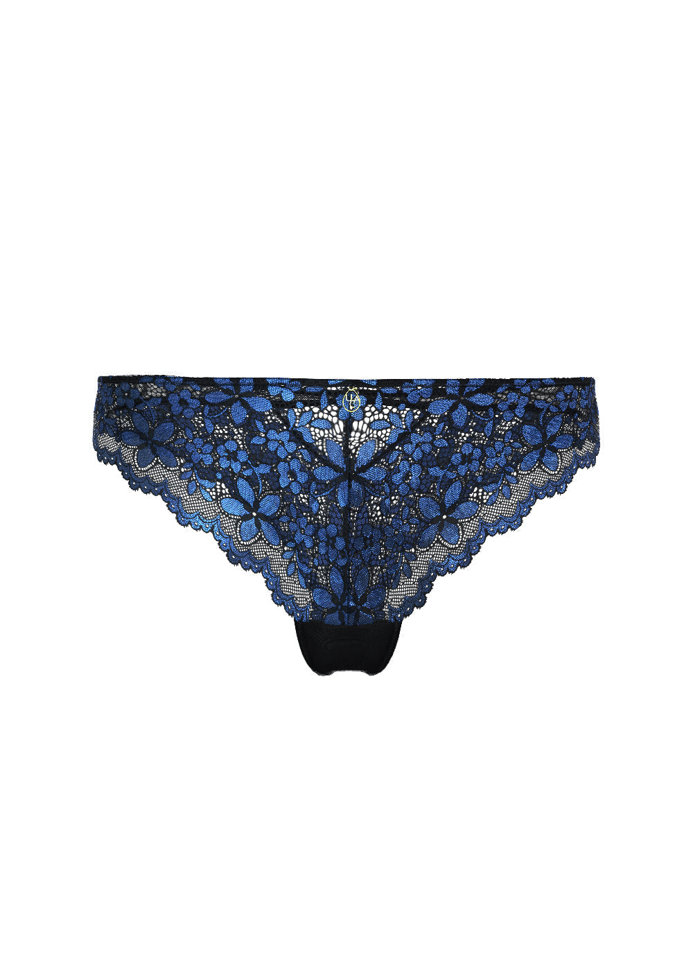 ROSALIE Plus Seductive Black Blue Lace Tanga Panties