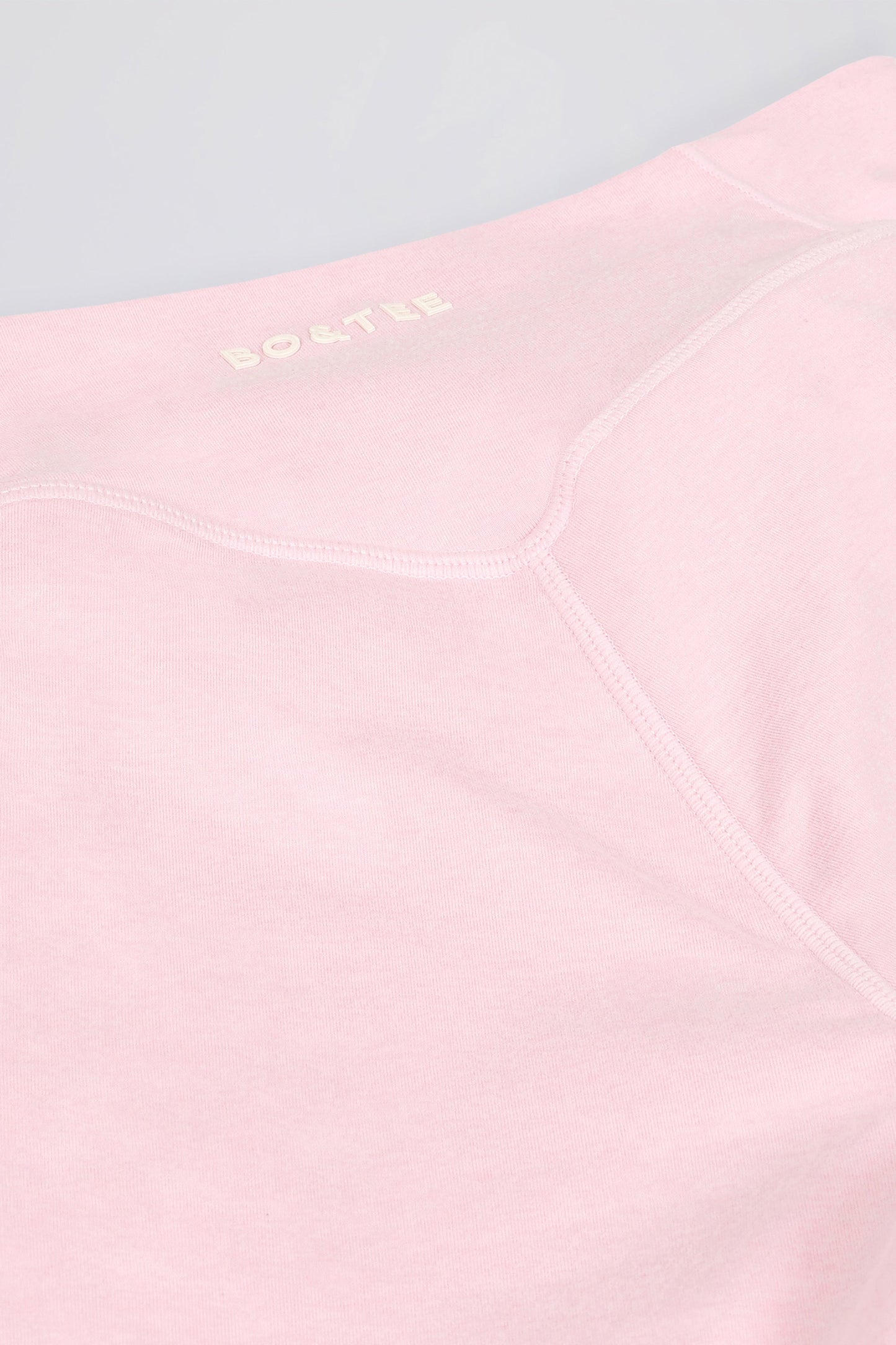 Brushed Jersey Ruched Mid-Rise Leggings in Pale Pink Marl