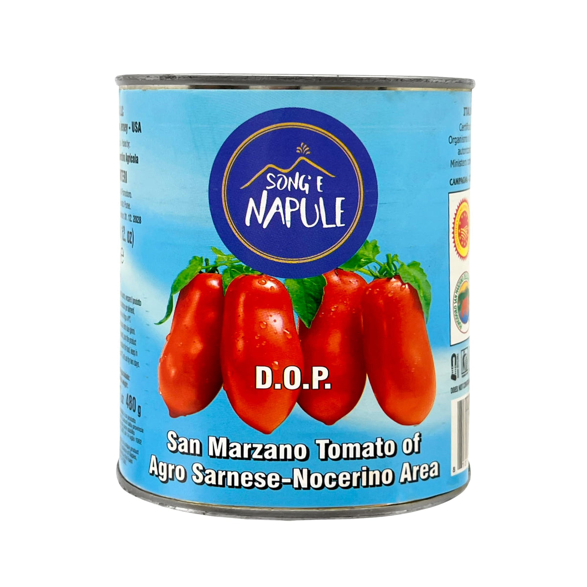 Sanniti Song' E Napule San Marzano DOP Authentic Whole Peeled Plum Tomatoes - 28 oz (Pack of 6)