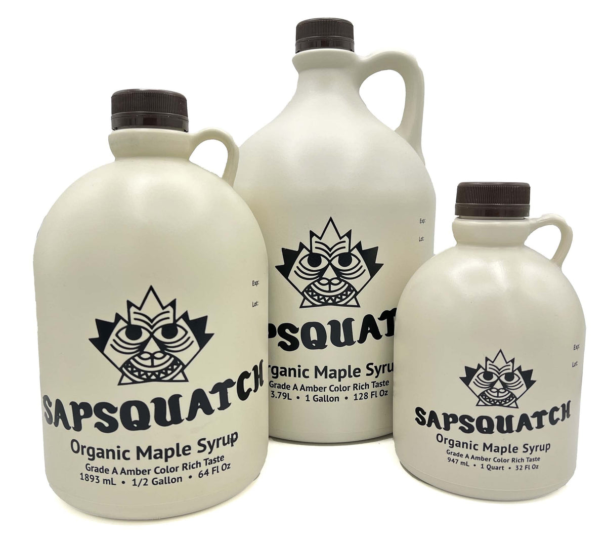 Sapsquatch Organic Maple Syrup Gallon Grade A Amber Rich | USA Made