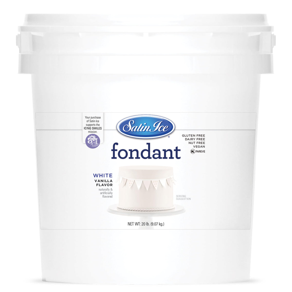 Satin Ice Fondant for Cake Decorating – White (20 lb)