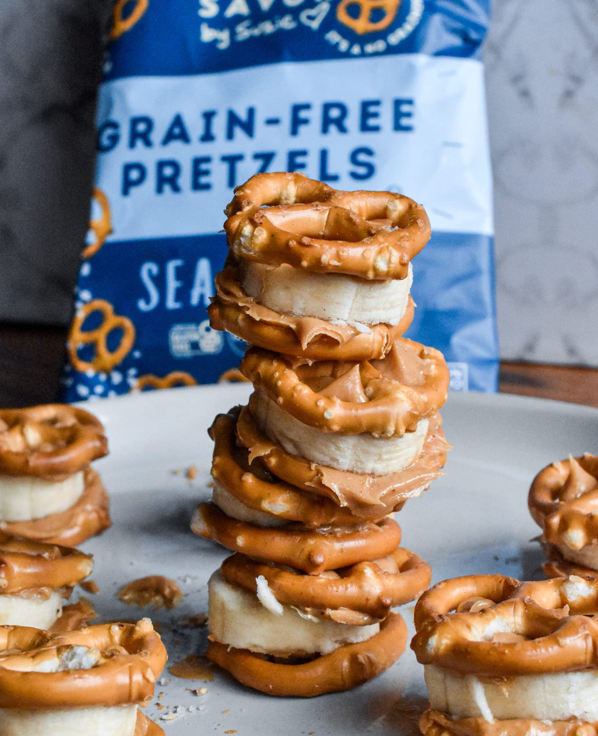 Savor by Suzie Gluten-Free Sea Salt Pretzels – Non-GMO, Grain-Free, Vegan, Keto, Nut-Free – 6 Pack