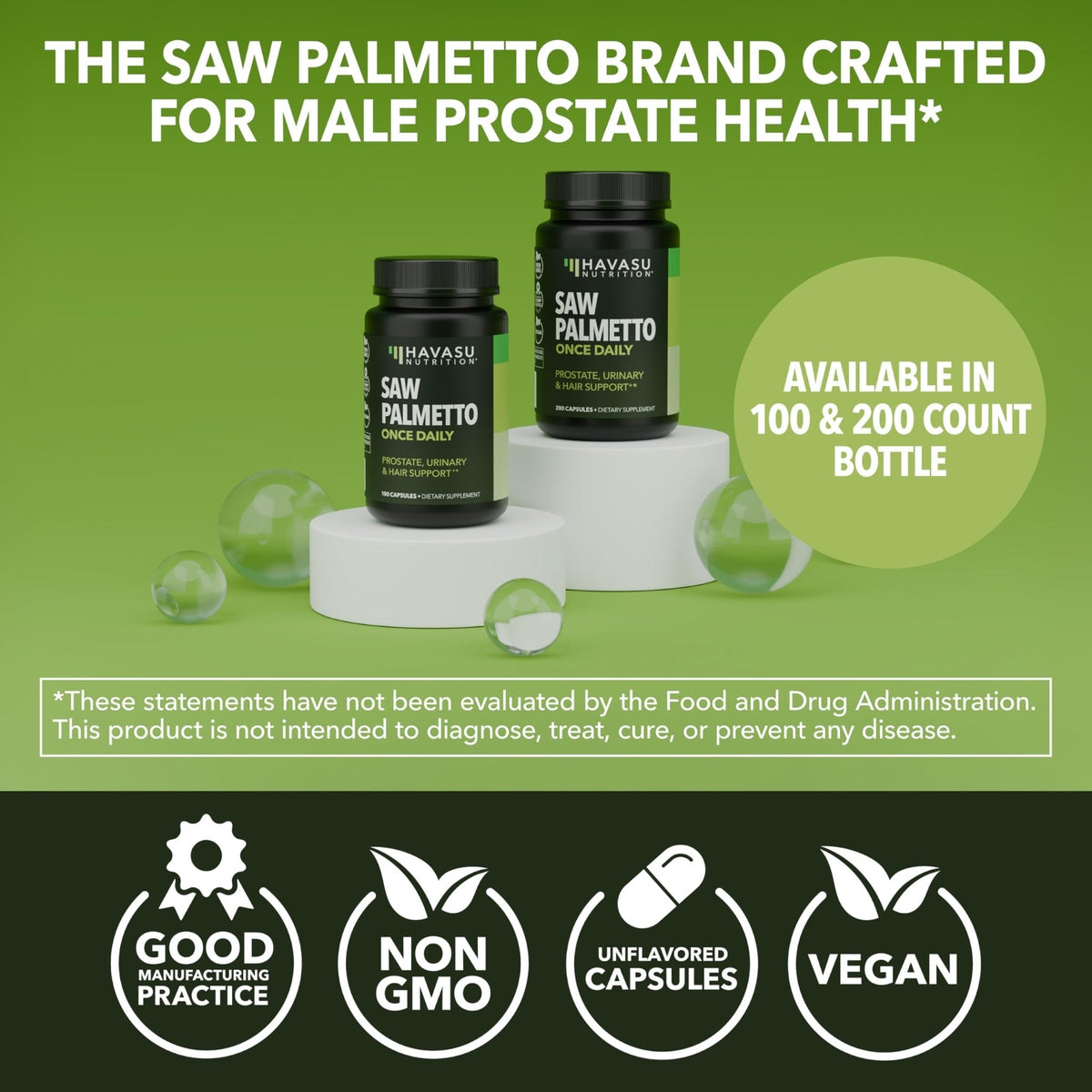 Saw Palmetto for Men Prostate Health Supplement, 500mg Per Serving