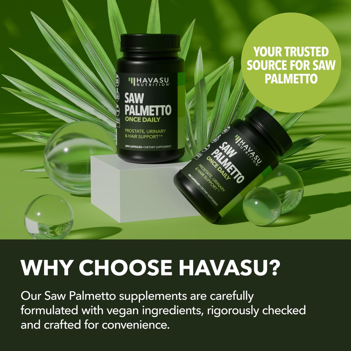 Saw Palmetto for Men Prostate Health Supplement, 500mg Per Serving