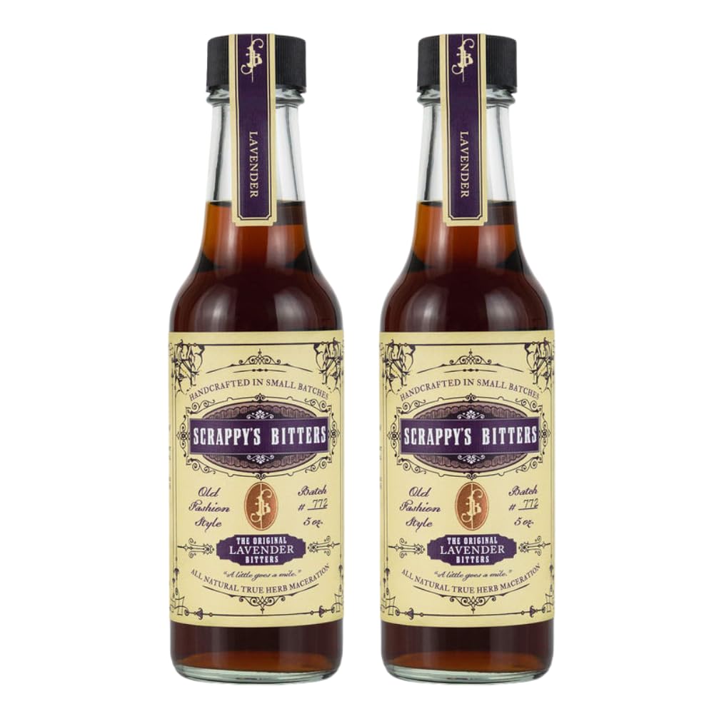Scrappy's Lavender Bitters – 5 oz (Pack of 2) | Organic Herbs & Zests | USA Made