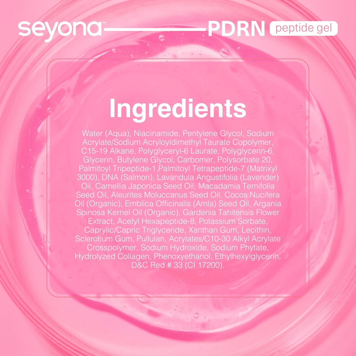 Seyona Advanced PDRN Peptide Gel – Salmon DNA Collagen Moisturizer with Matrixyl 3000, Niacinamide & Peptide Complex – Lightweight Korean Skincare Beauty Face Gel for Firm, Radiant-Looking Skin – 2oz