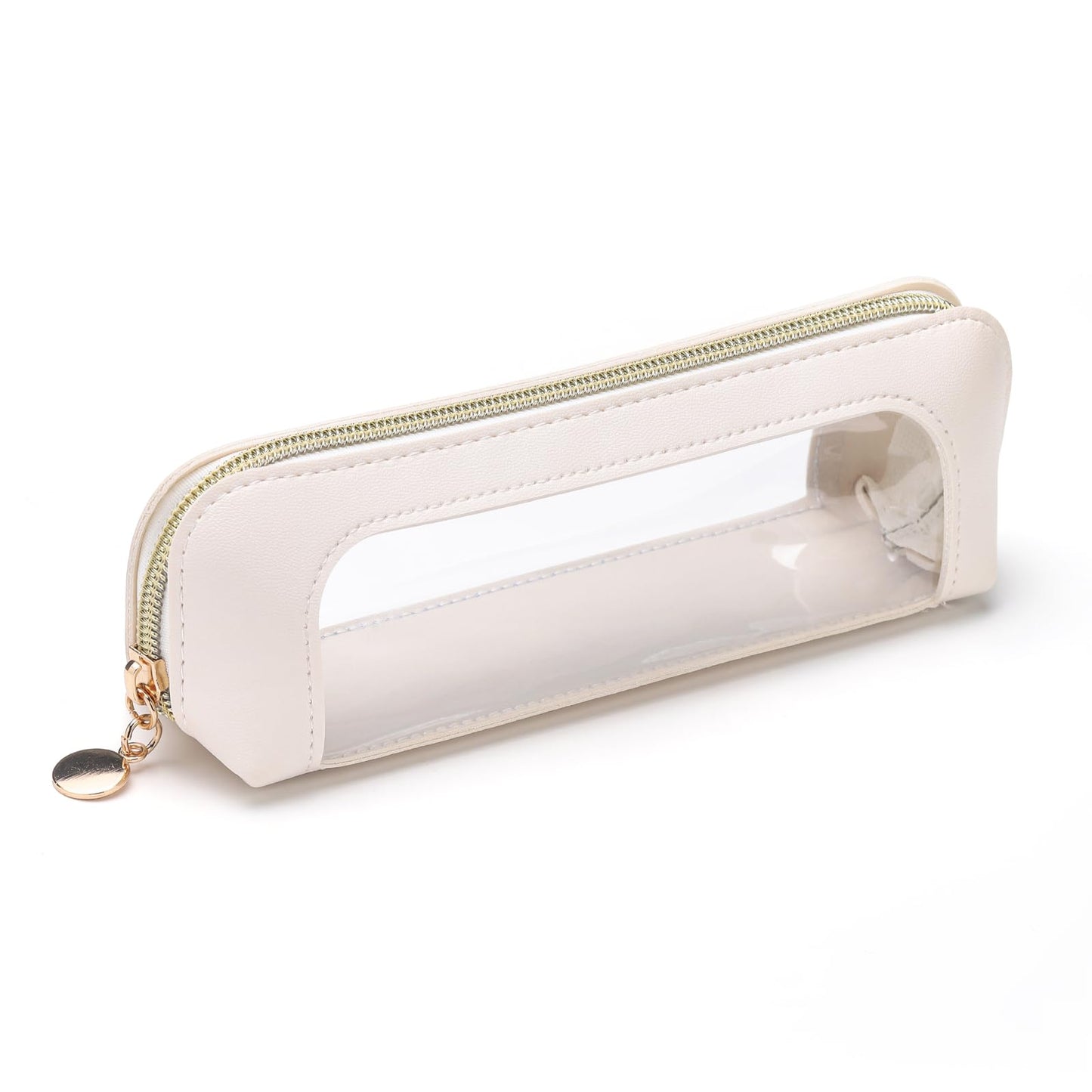 Sightor Clear Makeup Bag PU Leather Makeup Brush Case Makeup Bag for Purse