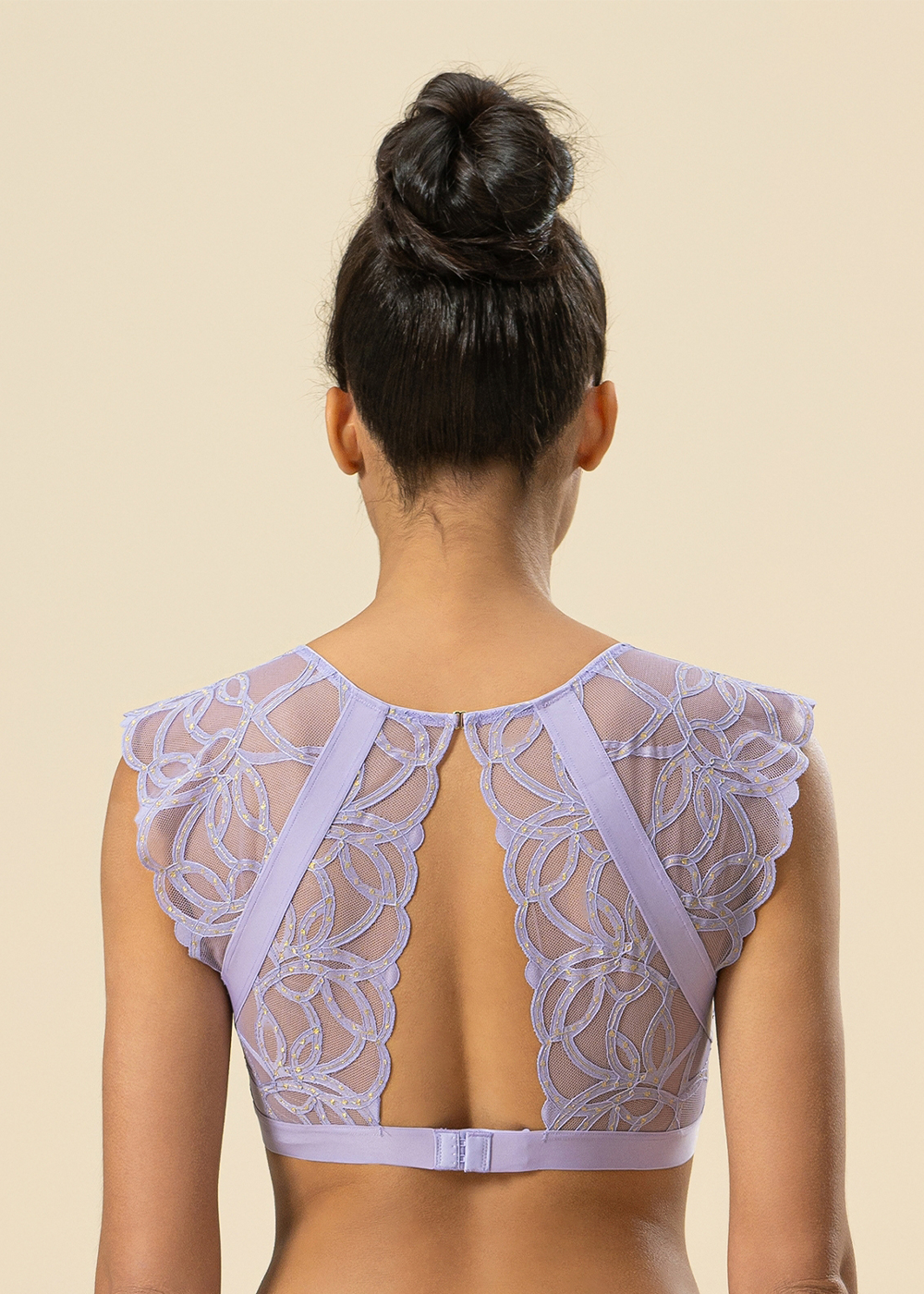SILVIA Lace Unlined Plunge Bra Top