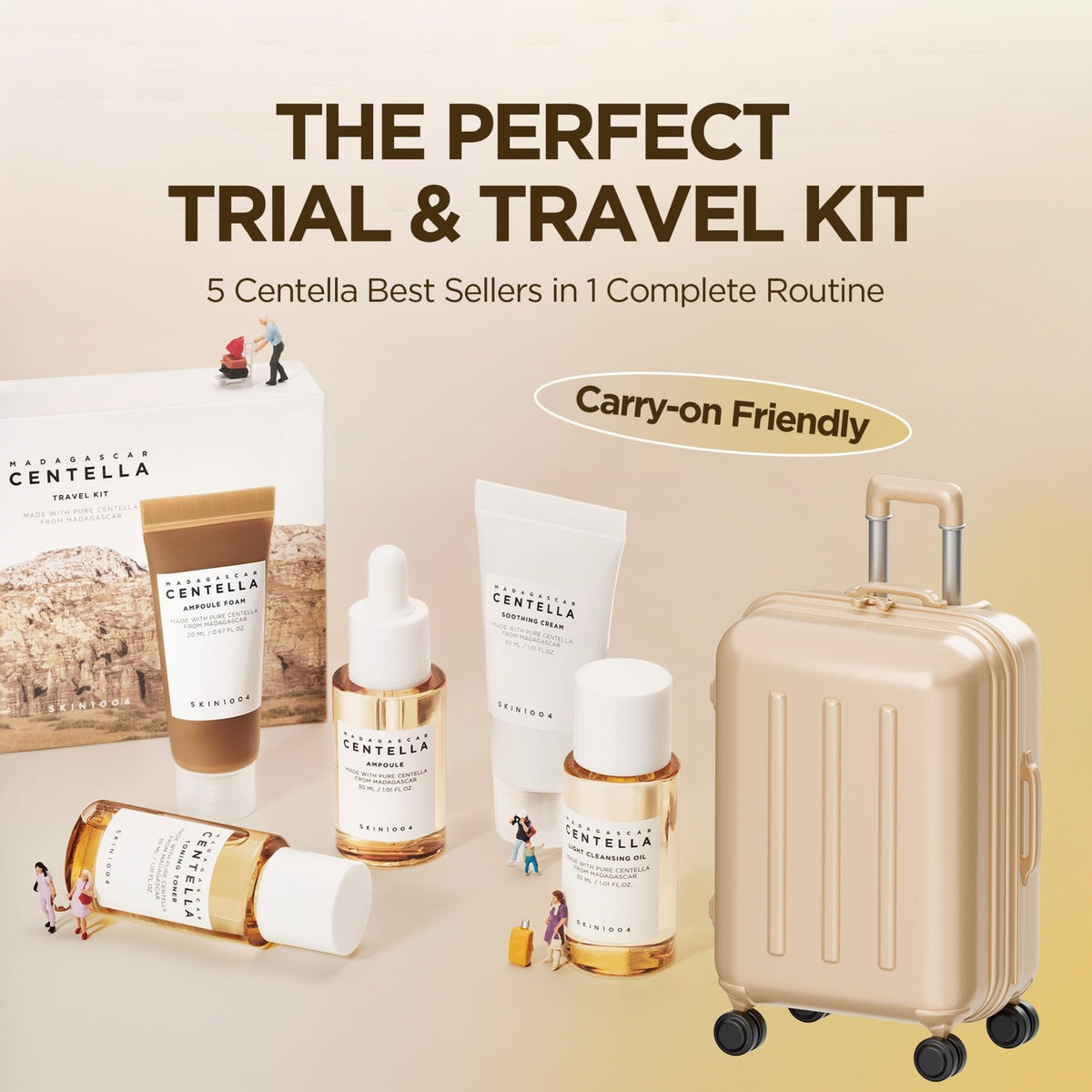 SKIN1004 Centella Travel Kit, Korean Skin Care Set of 5, Travel Size