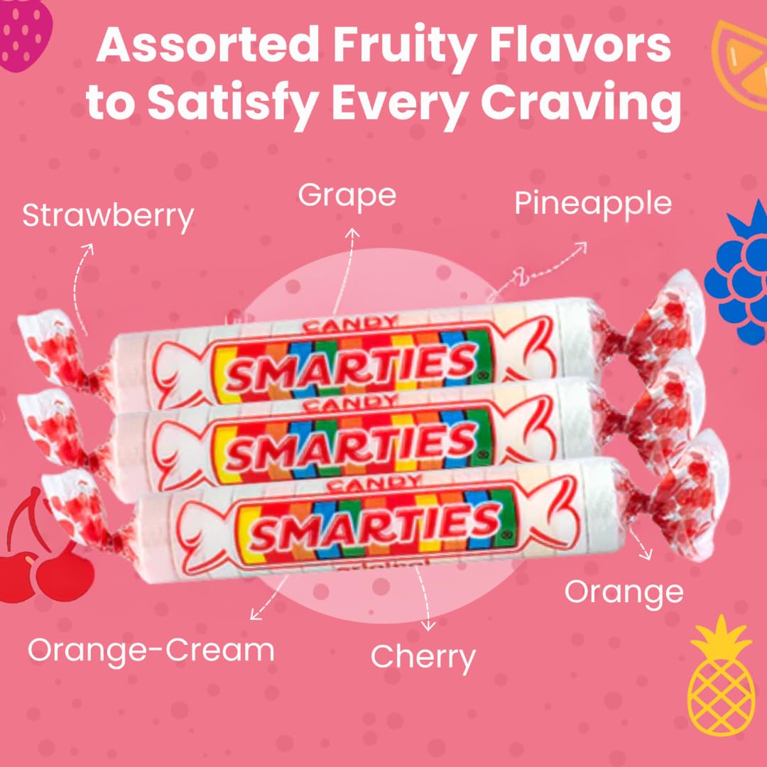 Smarties Candy Bulk Rolls - Original Flavor, Gluten-Free, Vegan, Peanut-Free, 10 lb