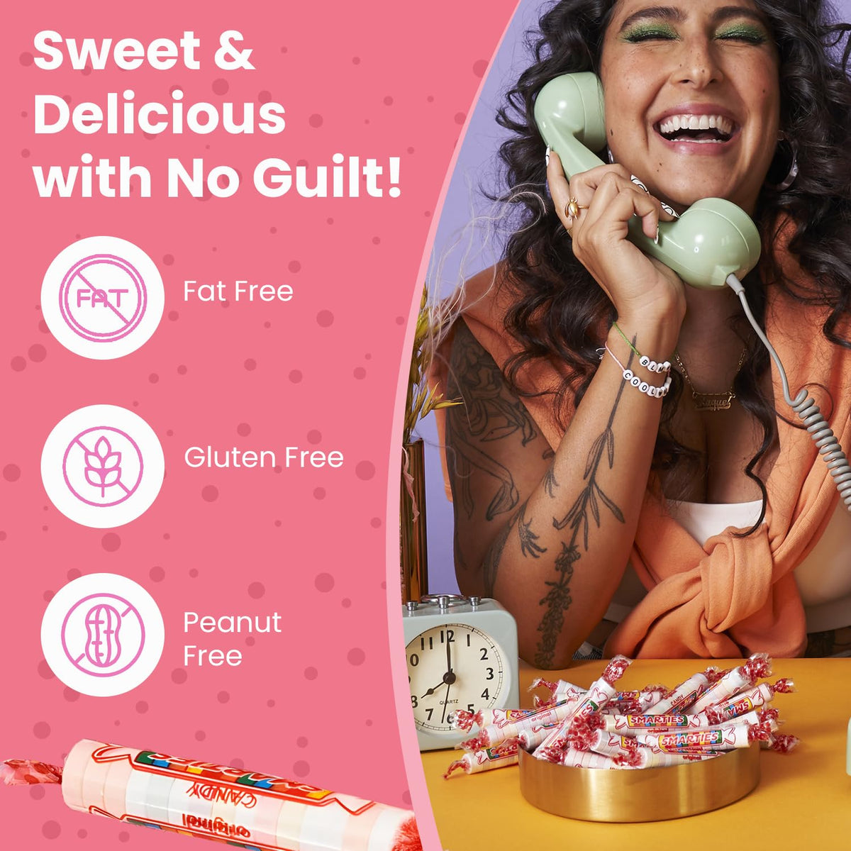 Smarties Candy Bulk Rolls - Original Flavor, Gluten-Free, Vegan, Peanut-Free, 10 lb