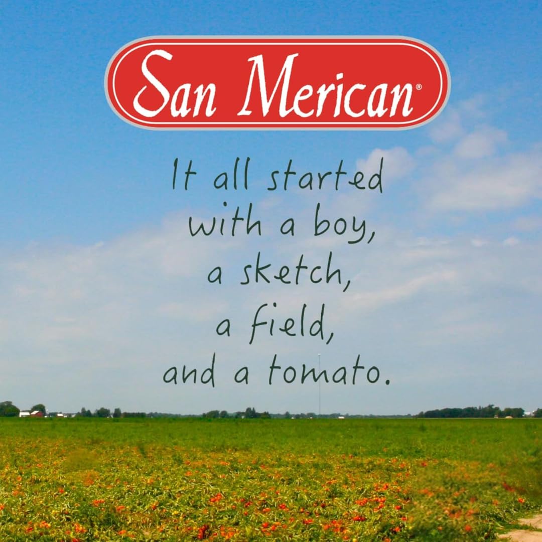 SMT SAN MERICAN TOMATO Crushed Canned Tomatoes - 28oz Pack of 6 - USA Grown