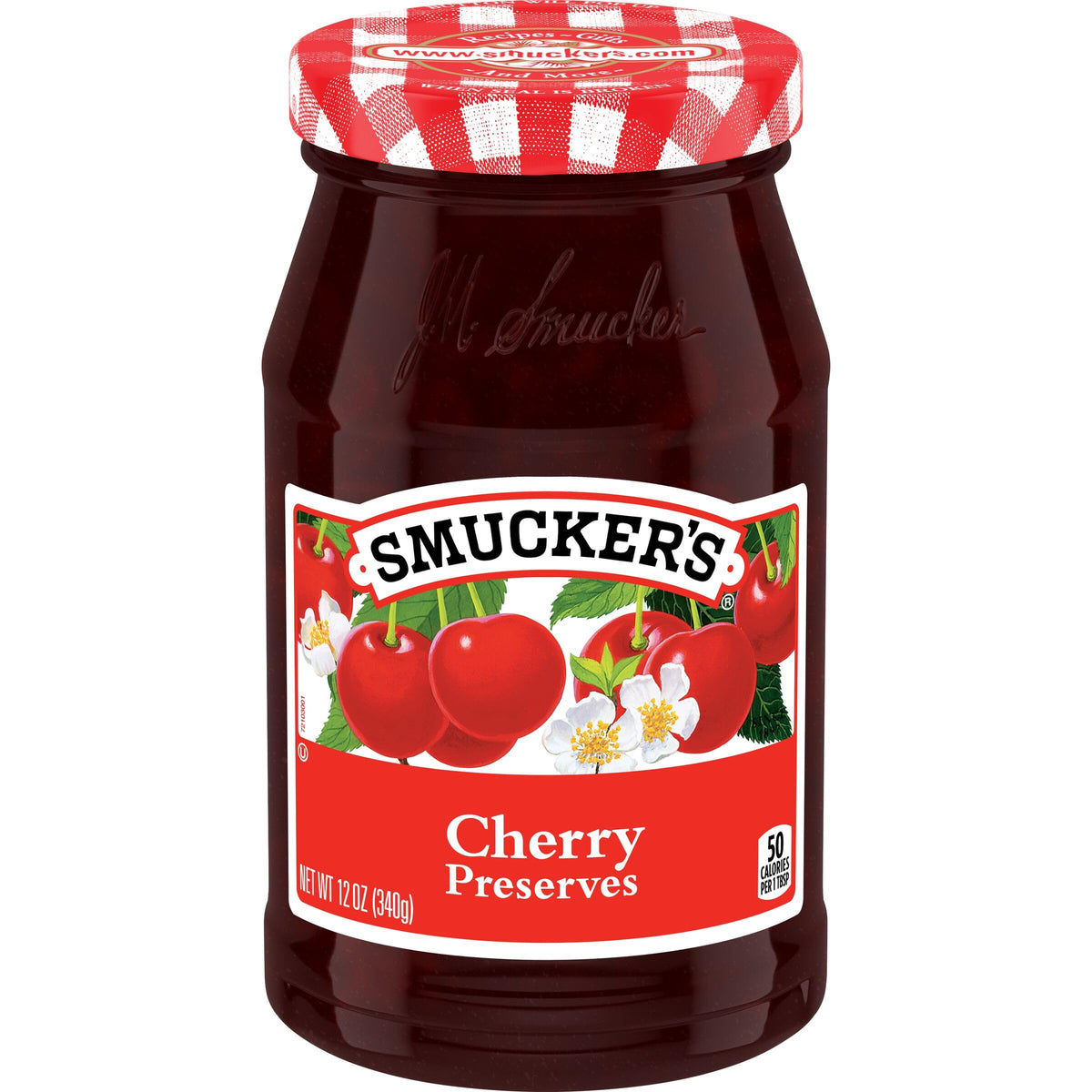 Smucker's Cherry Preserves – 12 oz Jars (Pack of 6) | Sweet & Tart Cherry Spread