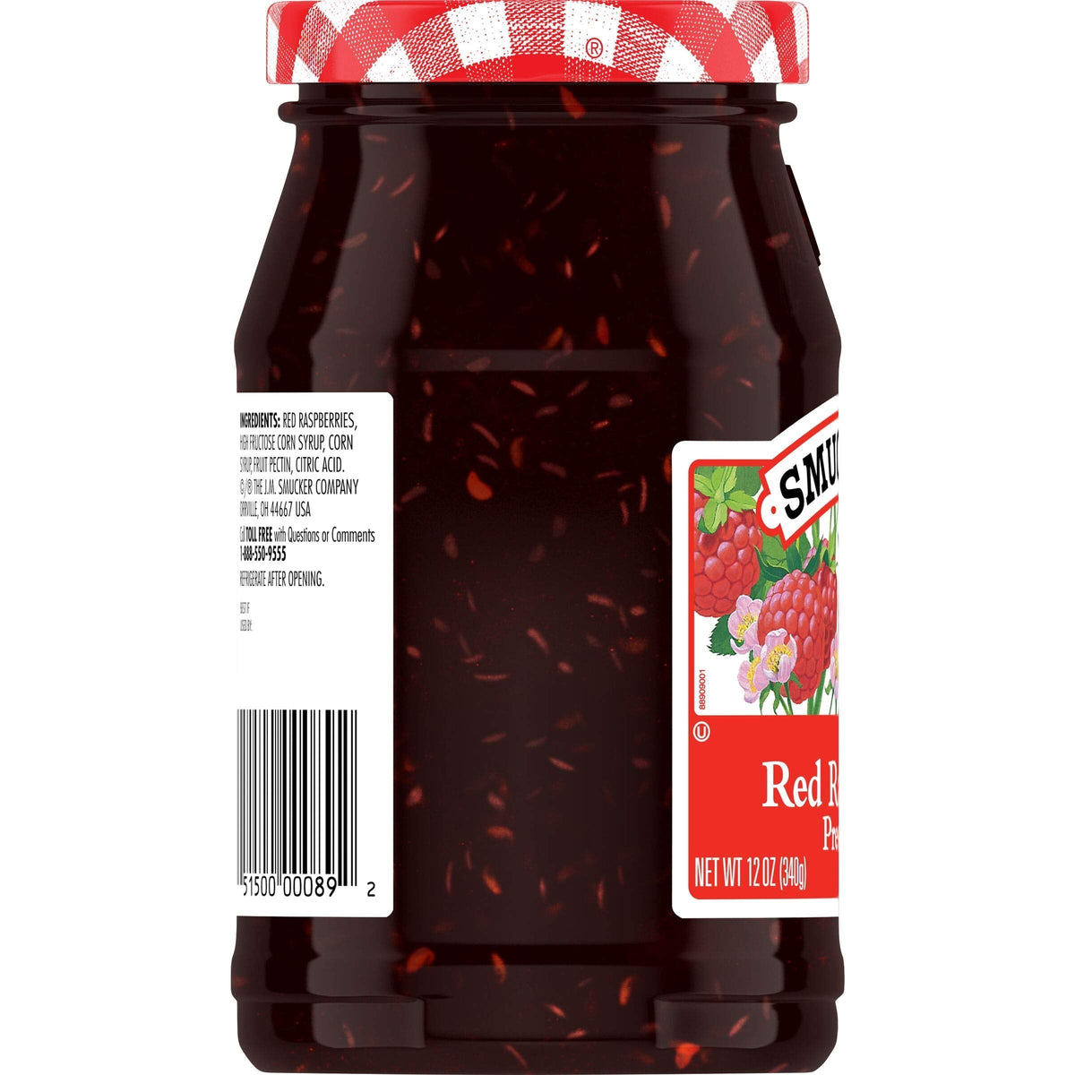 Smucker's Red Raspberry Preserves – 6 Pack, 12 oz Jars | Rich Berry Spread