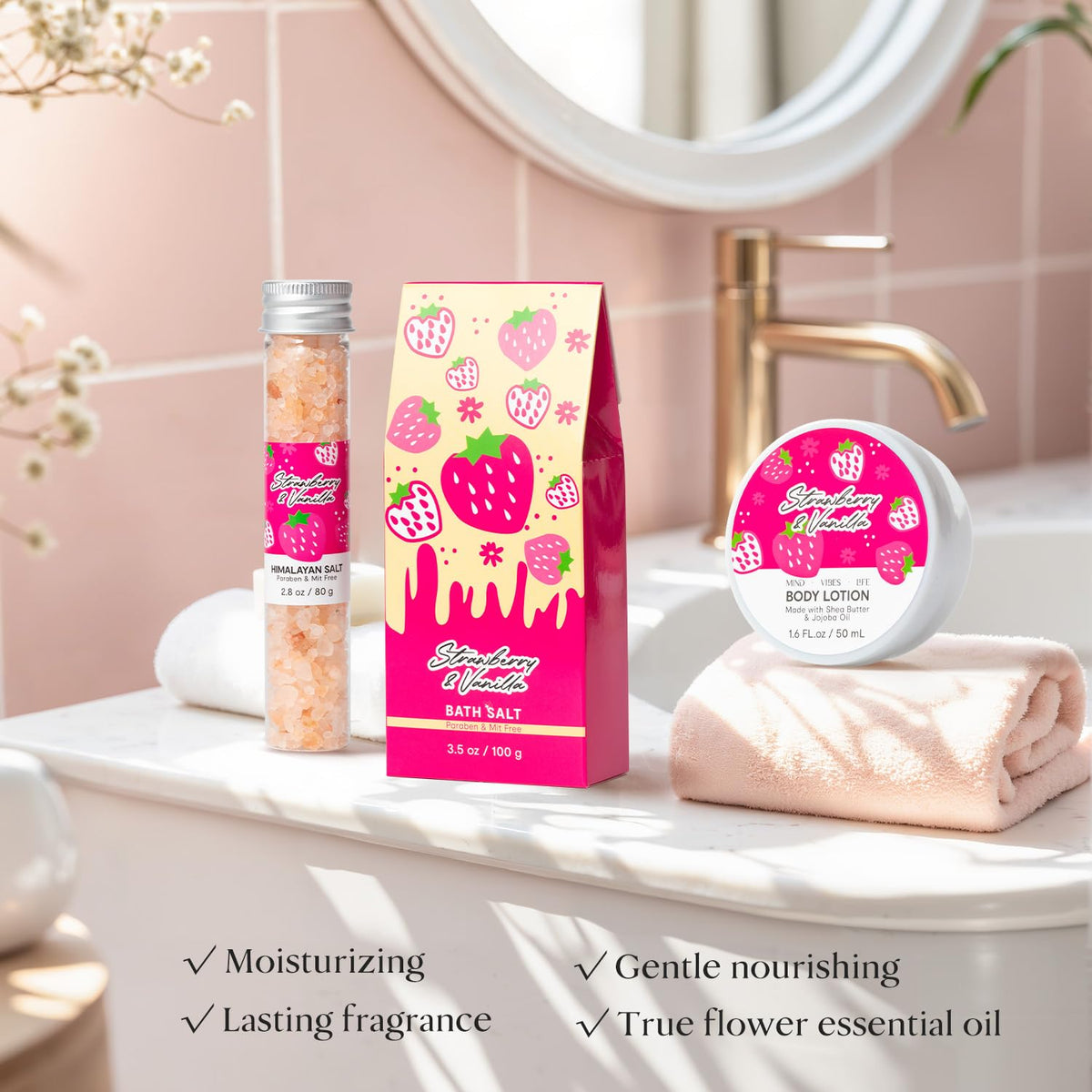 Spa kit Unique Gifts for Women, Sweet Spa Bath & Body Gift Set, Self-Care