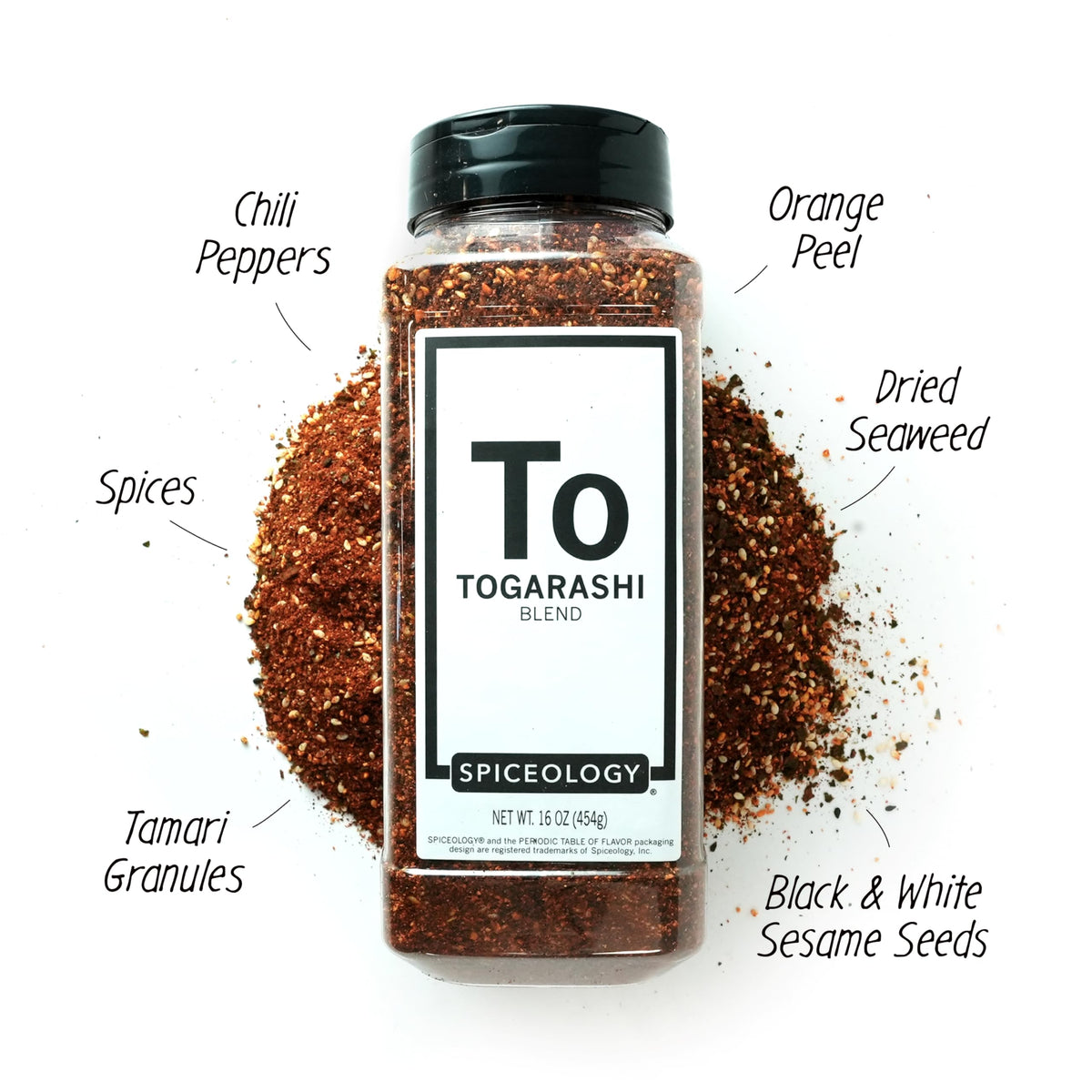 Spiceology Togarashi Japanese 7-Spice Blend – Gluten-Free Umami Seasoning (16 oz)