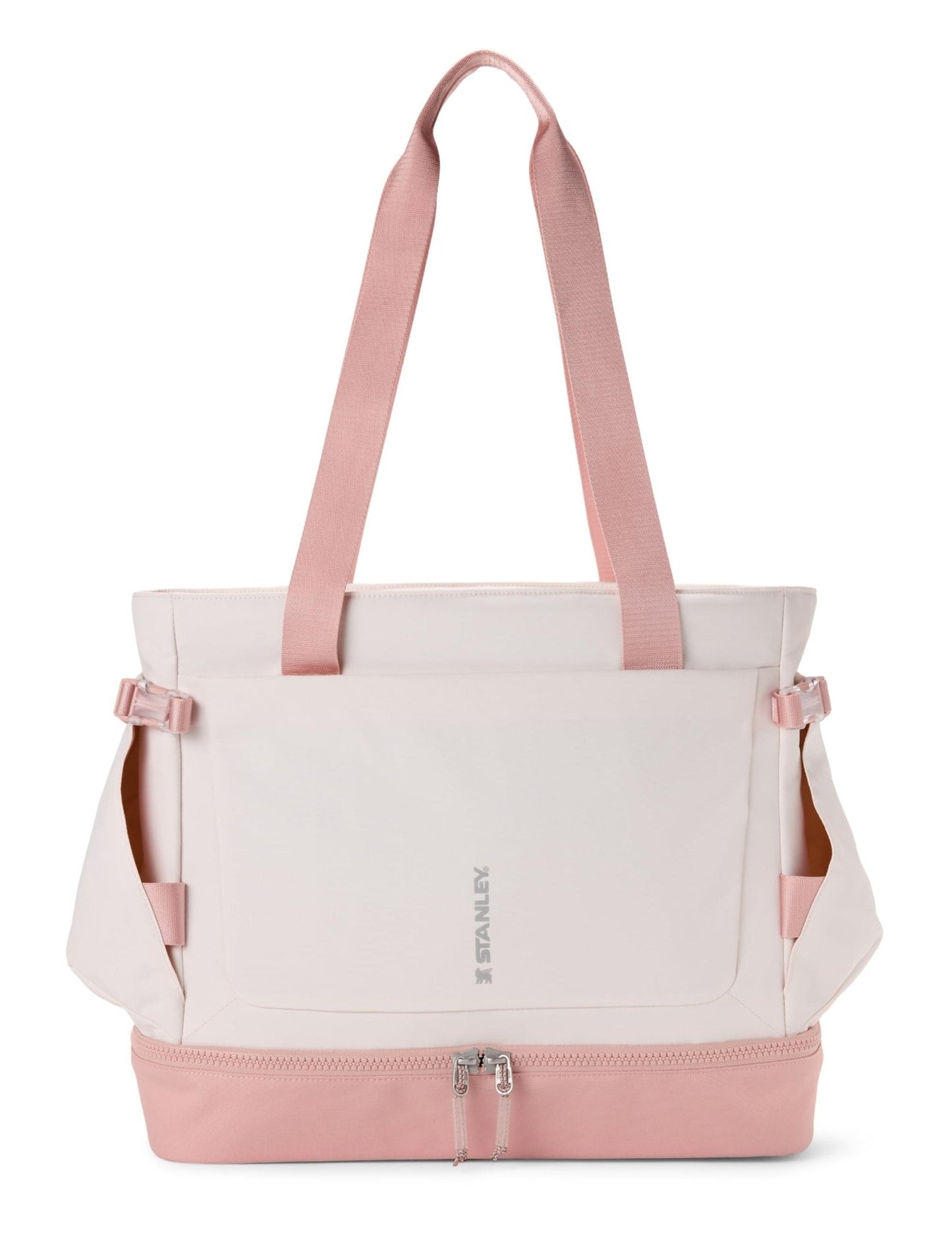STANLEY Vitalize Tote| Gym, Work & Travel Bag with Laptop Sleeve | Expandable Bottom Compartment | Tumbler & Water Bottle Pockets | Durable Recycled Fabric | Rose Quartz