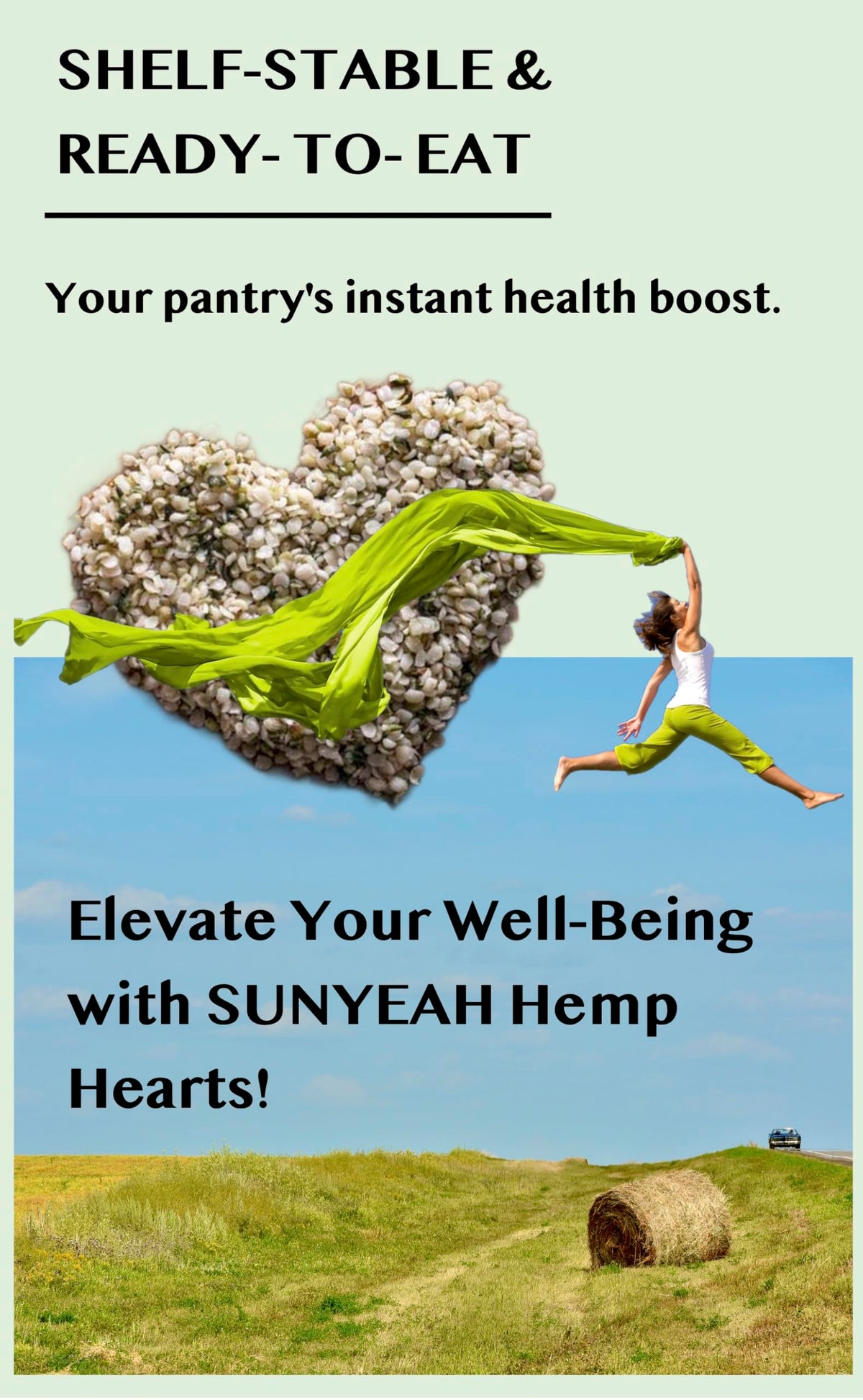 SUNYEAH Canadian Hemp Hearts – 2kg Shelled Hemp Seeds