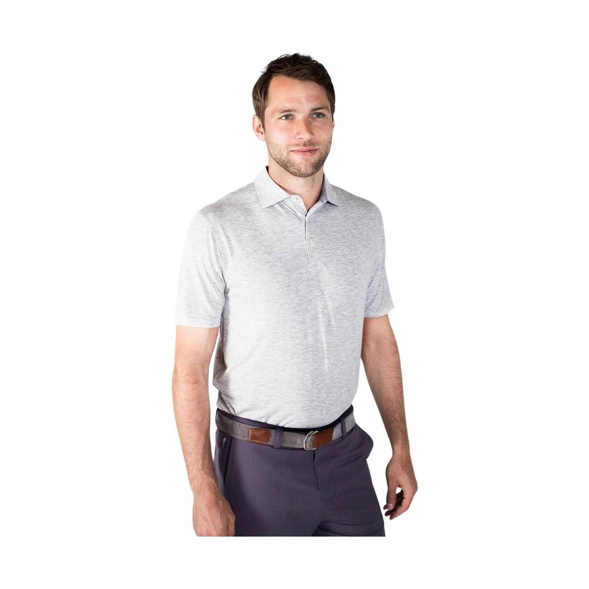 Tasc Men's Cloud Lightweight Polo - Light Heather Gray