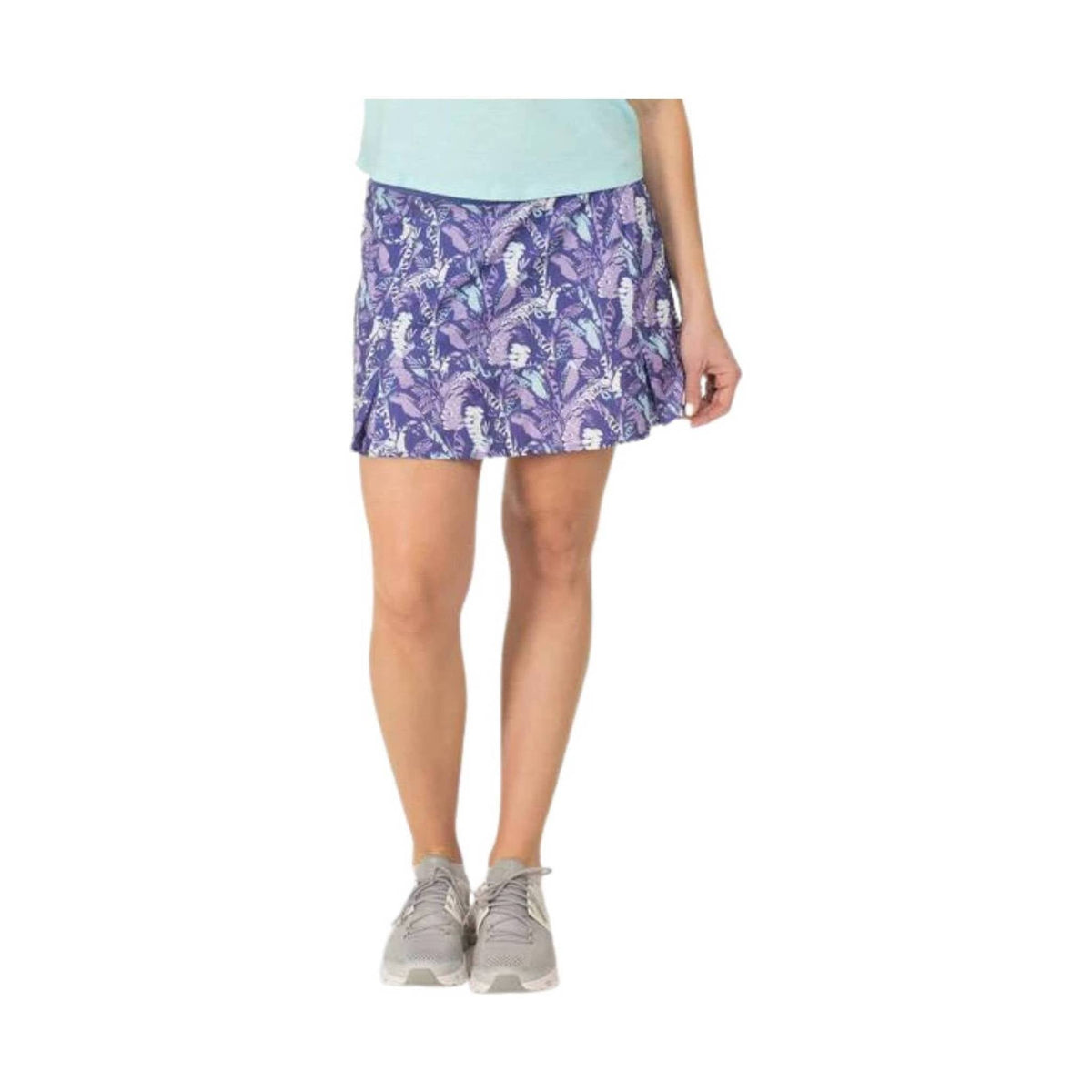 Tasc Women's Rhythm Skirt 13in - Purple Tropics FINAL SALE!