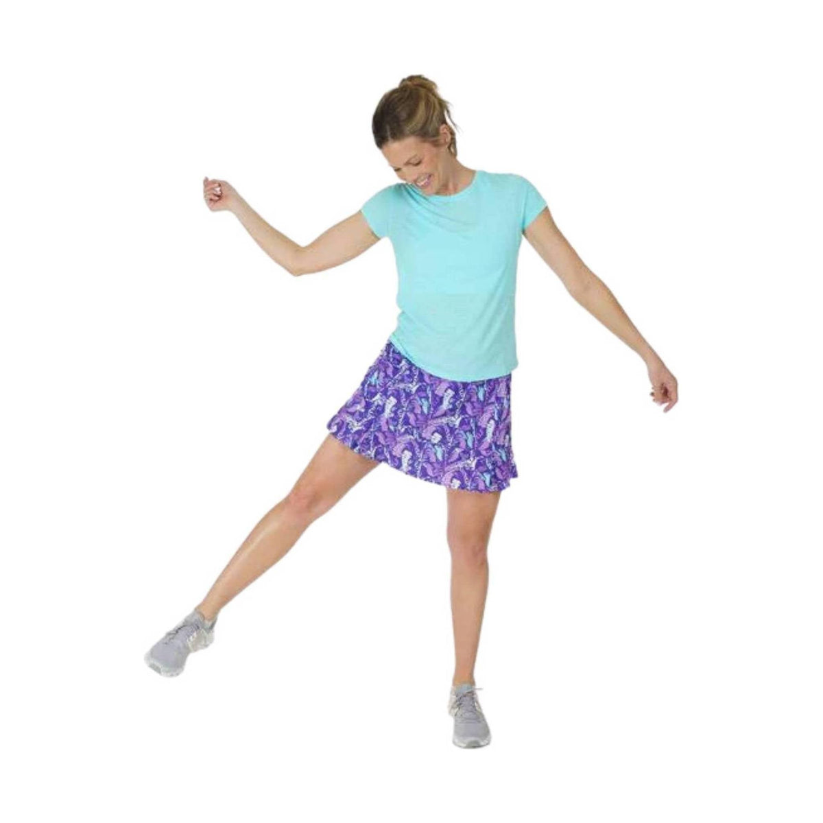 Tasc Women's Rhythm Skirt 13in - Purple Tropics FINAL SALE!