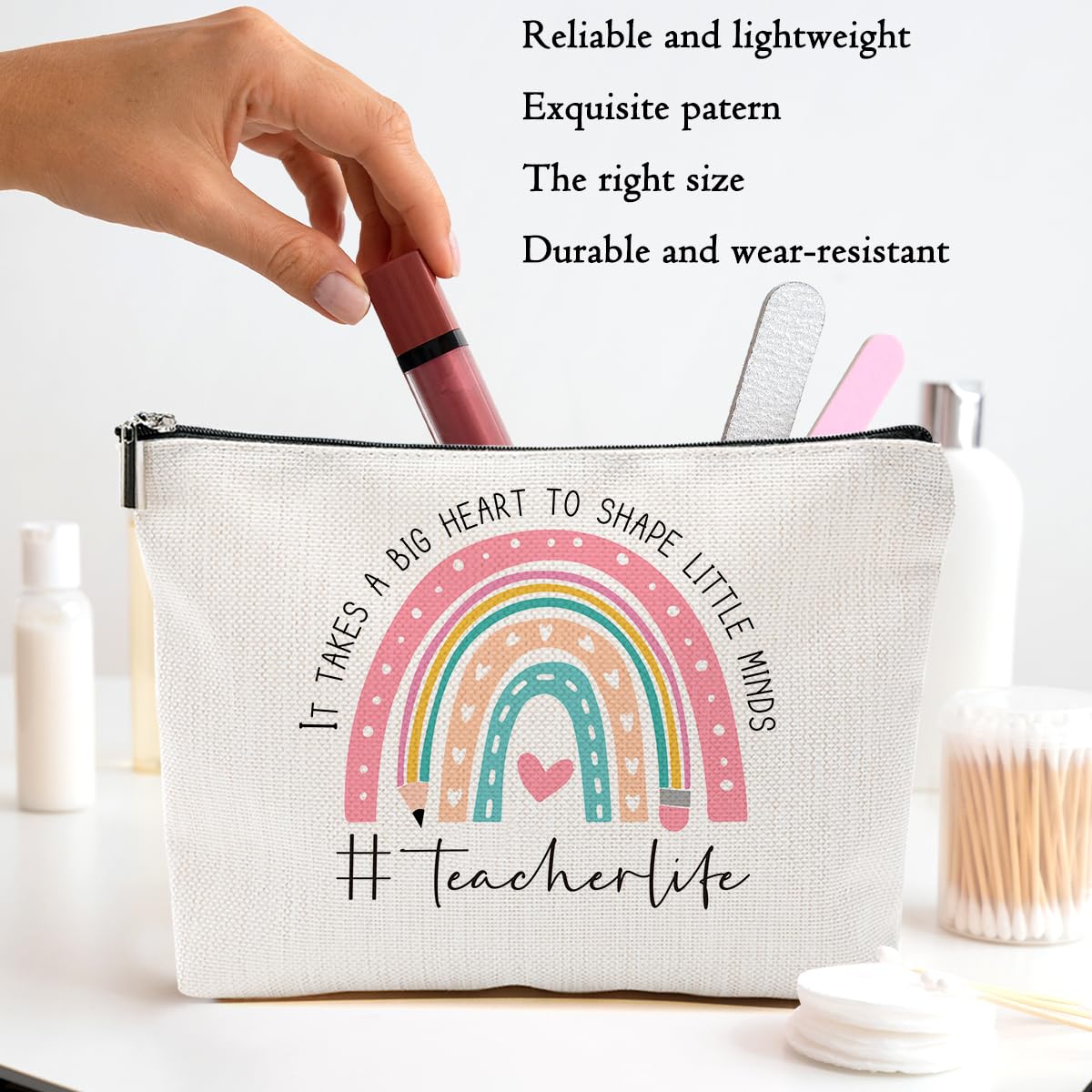 Teacher Appreciation Gifts Makeup Bag Toiletry Cosmetic Bag Teacher Gifts