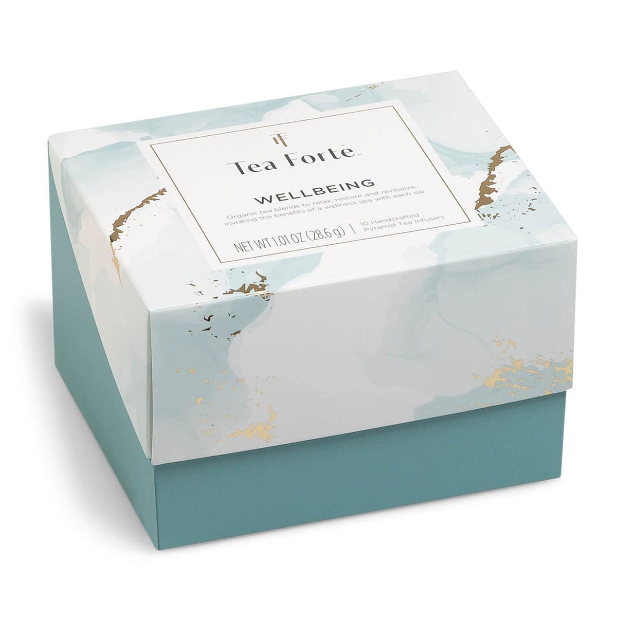 Tea Forte Gift Set with Cafe Cup, Tea Tray & 10 Pyramid Infuser Tea Bags | Gift for Mom