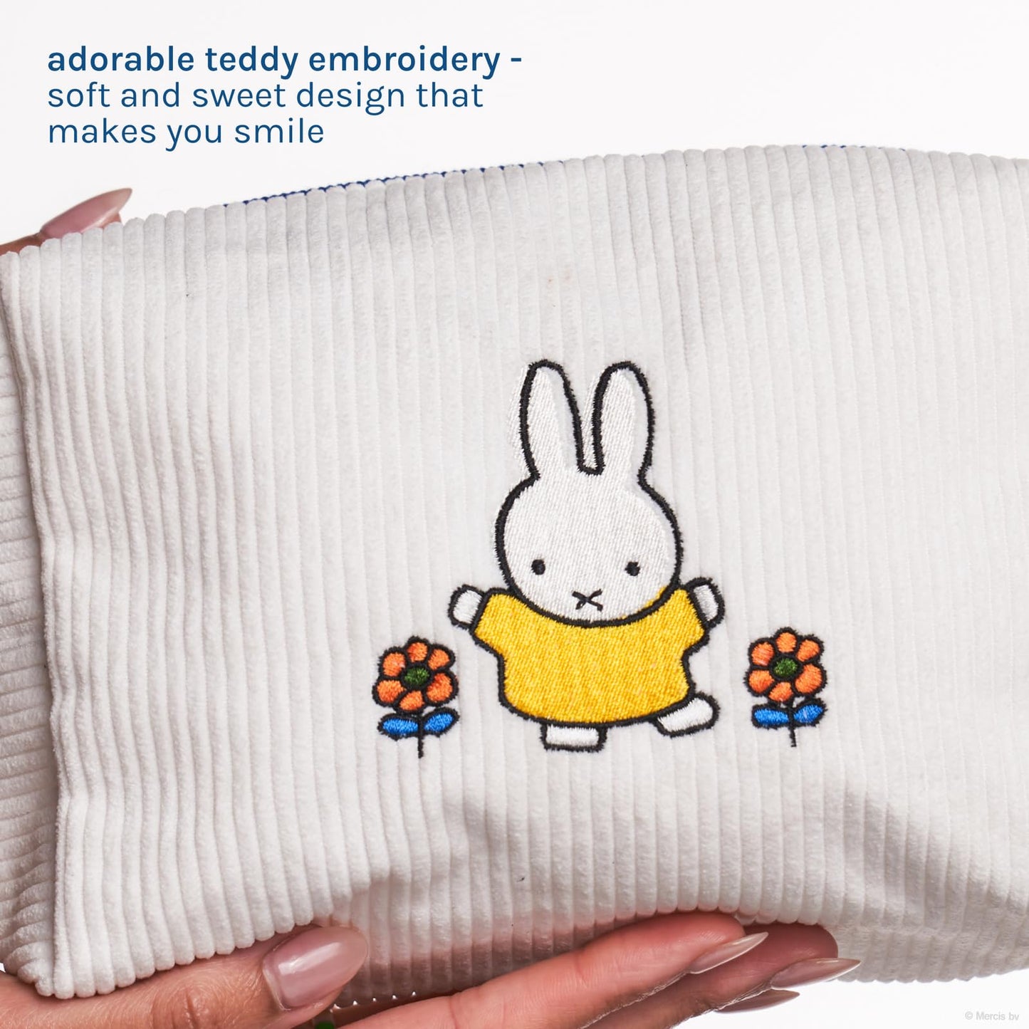 The Crème Shop Miffy Perfect Travel Makeup Bag, Cute Zipper Toiletry Pouch