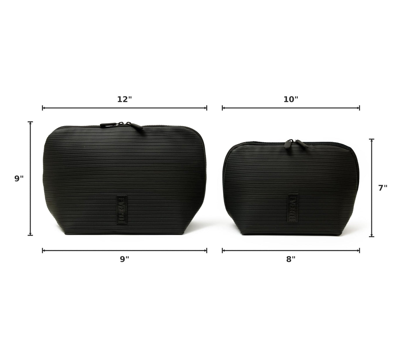 THE VERTI-Vertical Waterproof Makeup & Toiletry Bag | 23-Pocket Organizer with Upright, Fold-Down Design for Skincare, Toiletries & Essentials (Onyx)