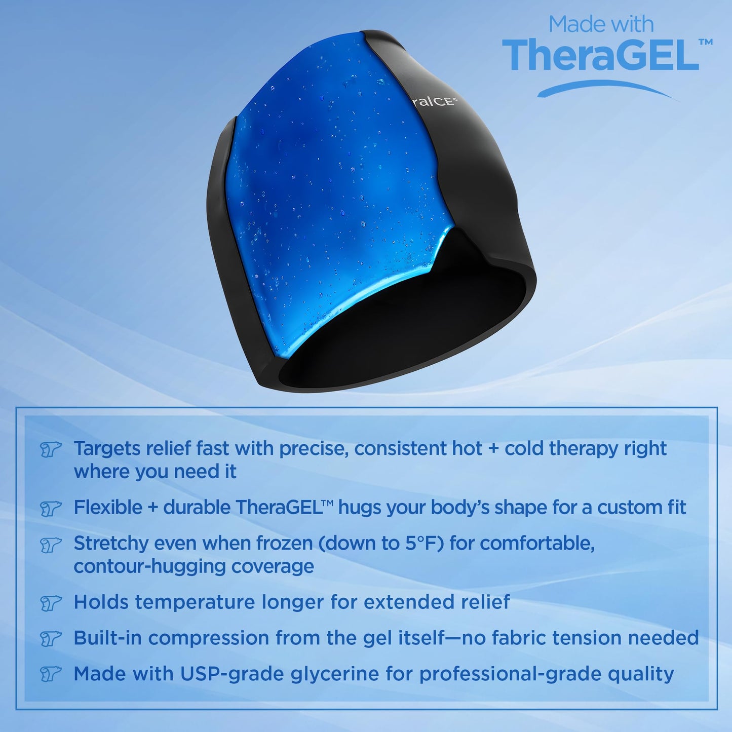 TheraICE Headache Relief Cap for Women, Headache Hat Migraine Ice Pack Mask