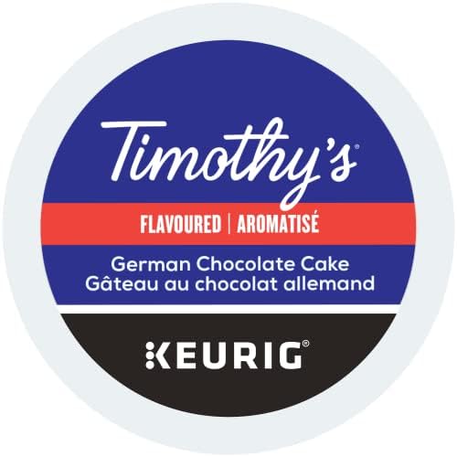 Timothy's World Coffee German Chocolate Cake K-Cup for Keurig Brews – 96 Count