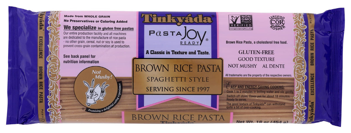 Tinkyada Brown Rice Pasta, Spaghetti – Gluten-Free, Al Dente, 12 Pack