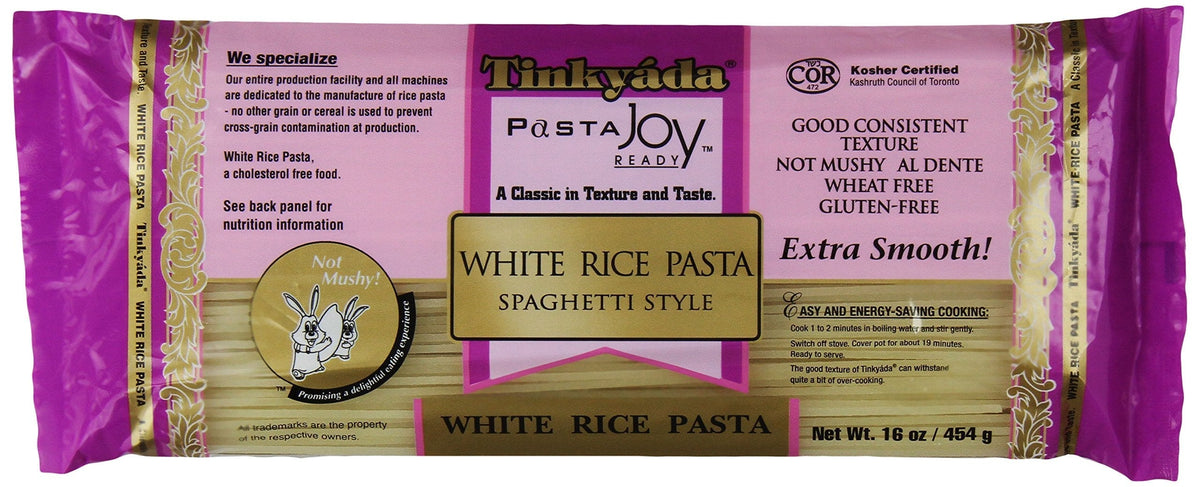 Tinkyada White Rice Pasta Spaghetti – 16 oz Case of 12 | Gluten Free, Wheat Free, Kosher