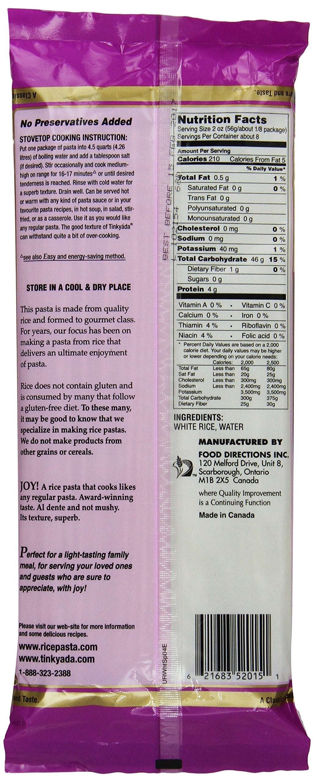Tinkyada White Rice Pasta Spaghetti – 16 oz Case of 12 | Gluten Free, Wheat Free, Kosher