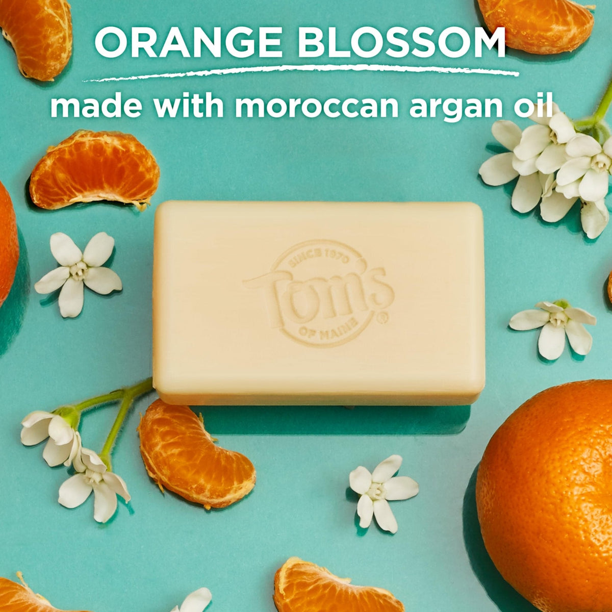 Tom's of Maine Natural Beauty Bar Soap, Orange Blossom, 5 oz Bar (6 Pack)
