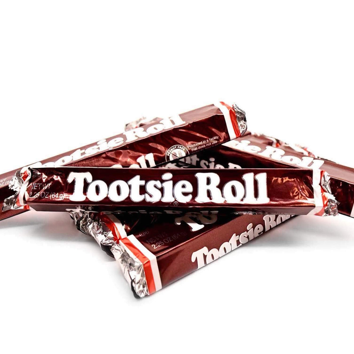 Tootsie Roll Bars - Original Classic 2.25oz, Gluten Free & Peanut Free, Pack of 36