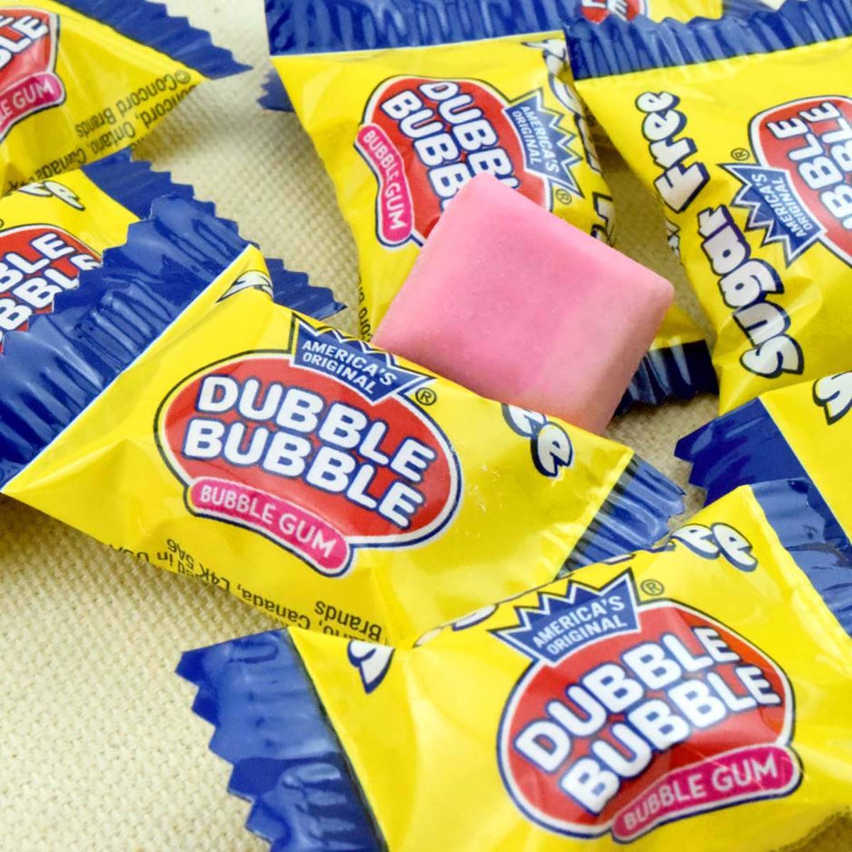 Tootsie Roll Sugar Free Dubble Bubble Gum — Individually Wrapped, Peanut & Gluten Free (12-Pack)