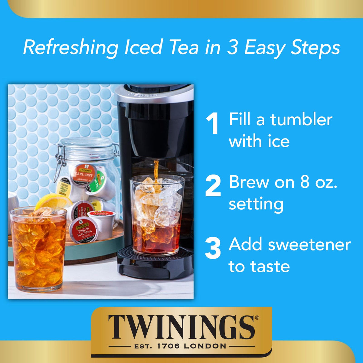 Twinings Earl Grey Tea K-Cups – Keurig Compatible, 96-Count Pack