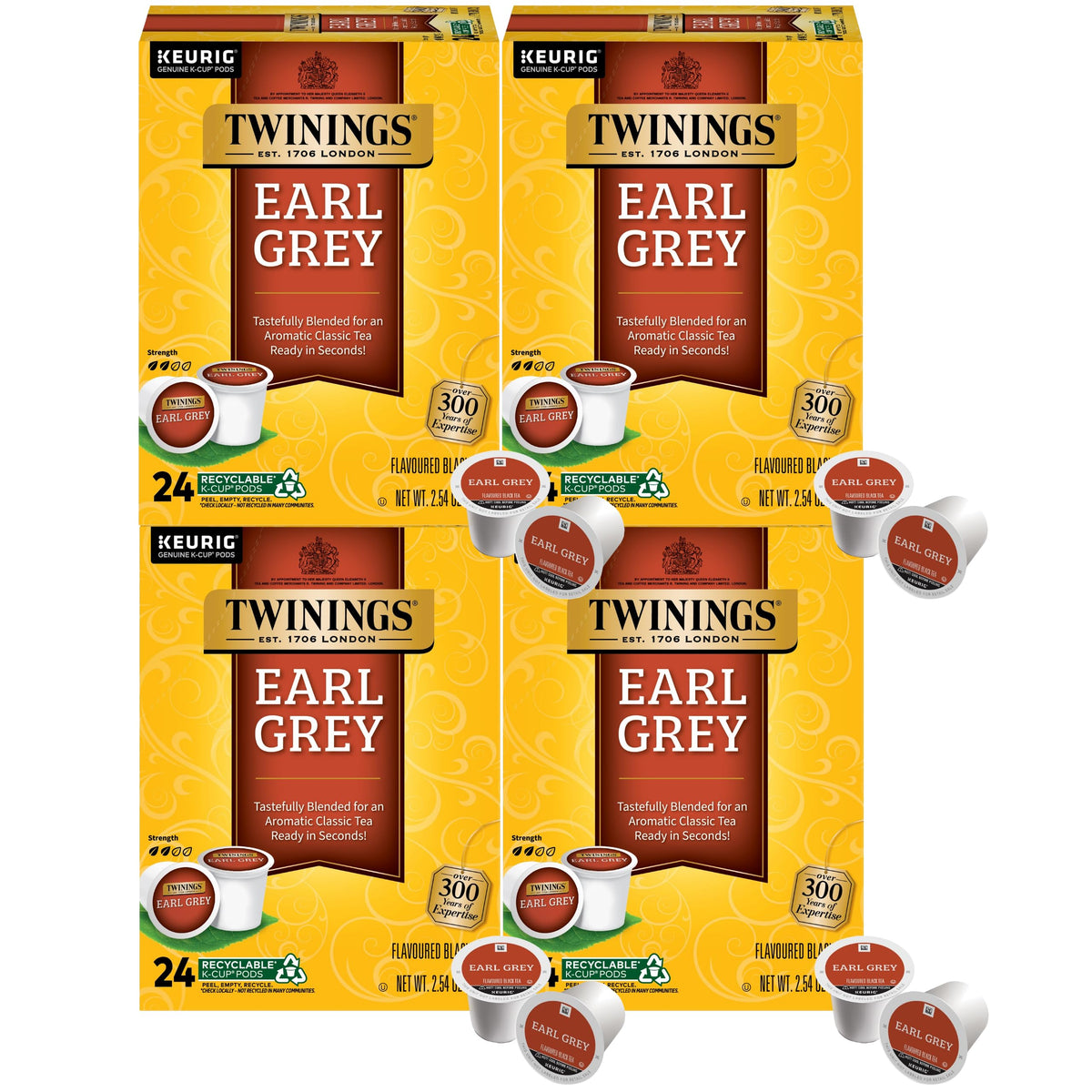 Twinings Earl Grey Tea K-Cups – Keurig Compatible, 96-Count Pack