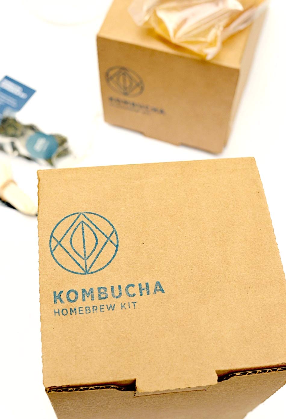 Urban Kitchen Kombucha Starter Kit: Organic SCOBY, Tea, Sugar, and 1-Gallon Glass Jar for Home Brewing